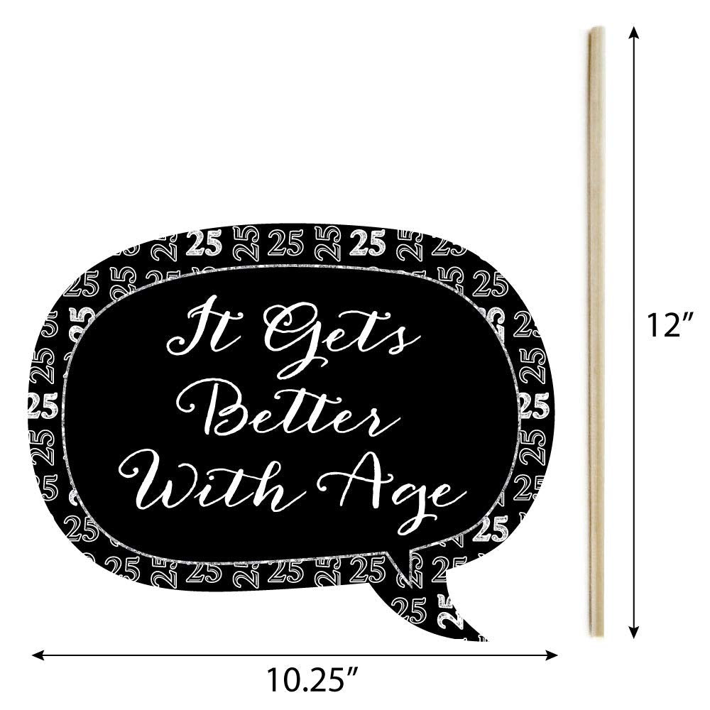 Big Dot Of Happiness We Still Do - 25Th Wedding Anniversary - Anniversary Party Photo Booth Props Kit - 20 Count